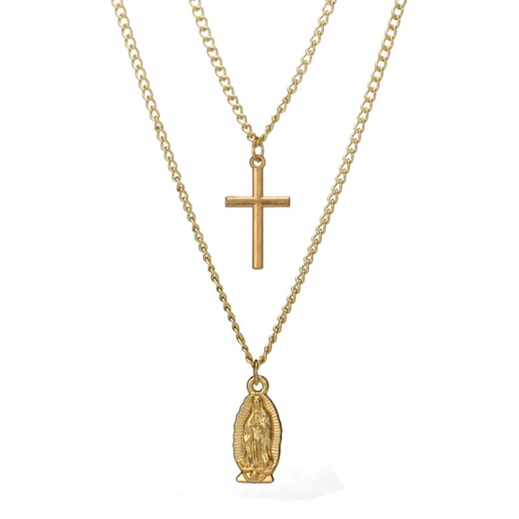 Europe Style//Cross Maria Layering Necklaces - Picture 2 of 8